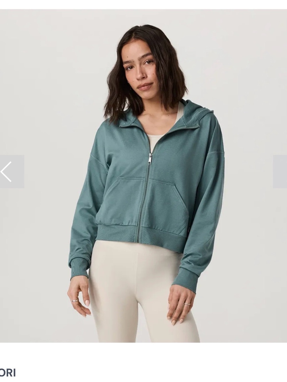 Vuori Holo Modern full zip Hoodie bluegrass Heather size S with NWT